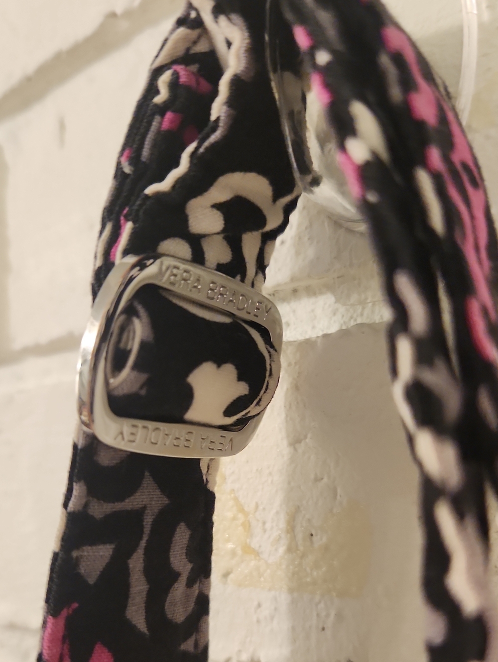 Vera Bradley Quilted Floral Crossbody Bag in Black, Pink & Gray - Picture 4 of 7